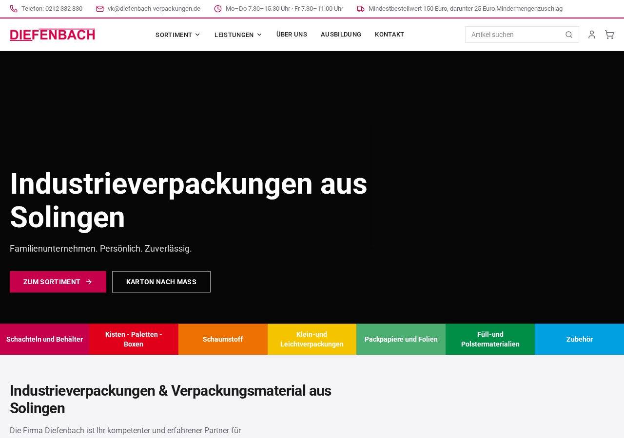 Diefenbach Verpackungen - Webdesign & Entwicklung Projekt von München ONLINEagentur