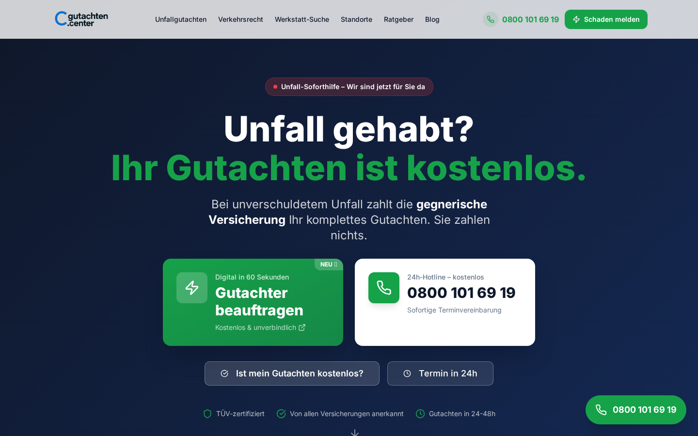 Gutachten Center - Webdesign & Entwicklung Projekt von München ONLINEagentur